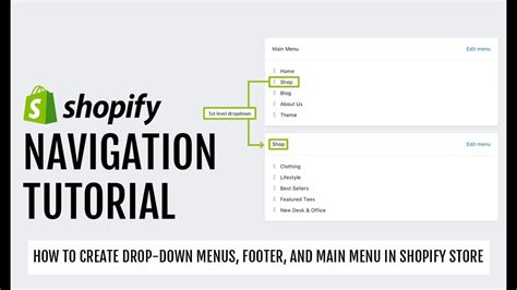 How to Create Shopify Menu .